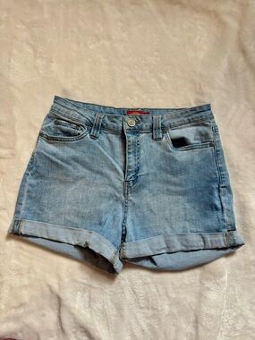 Dickies Light Blue Denim Cuffed Women's Shorts